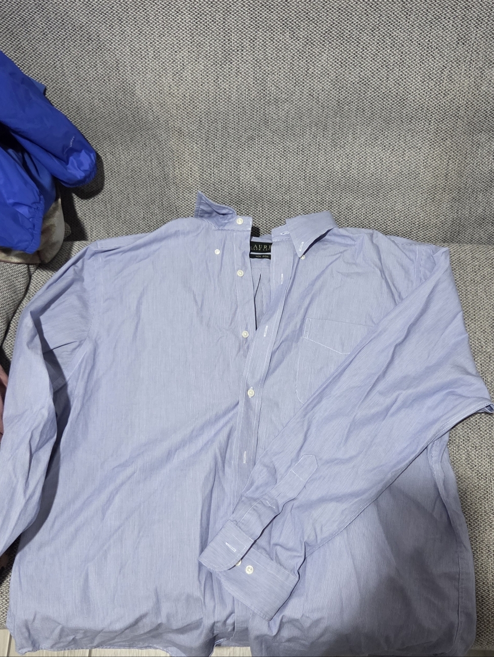 Ralph Lauren Light Blue Striped Dress Shirt